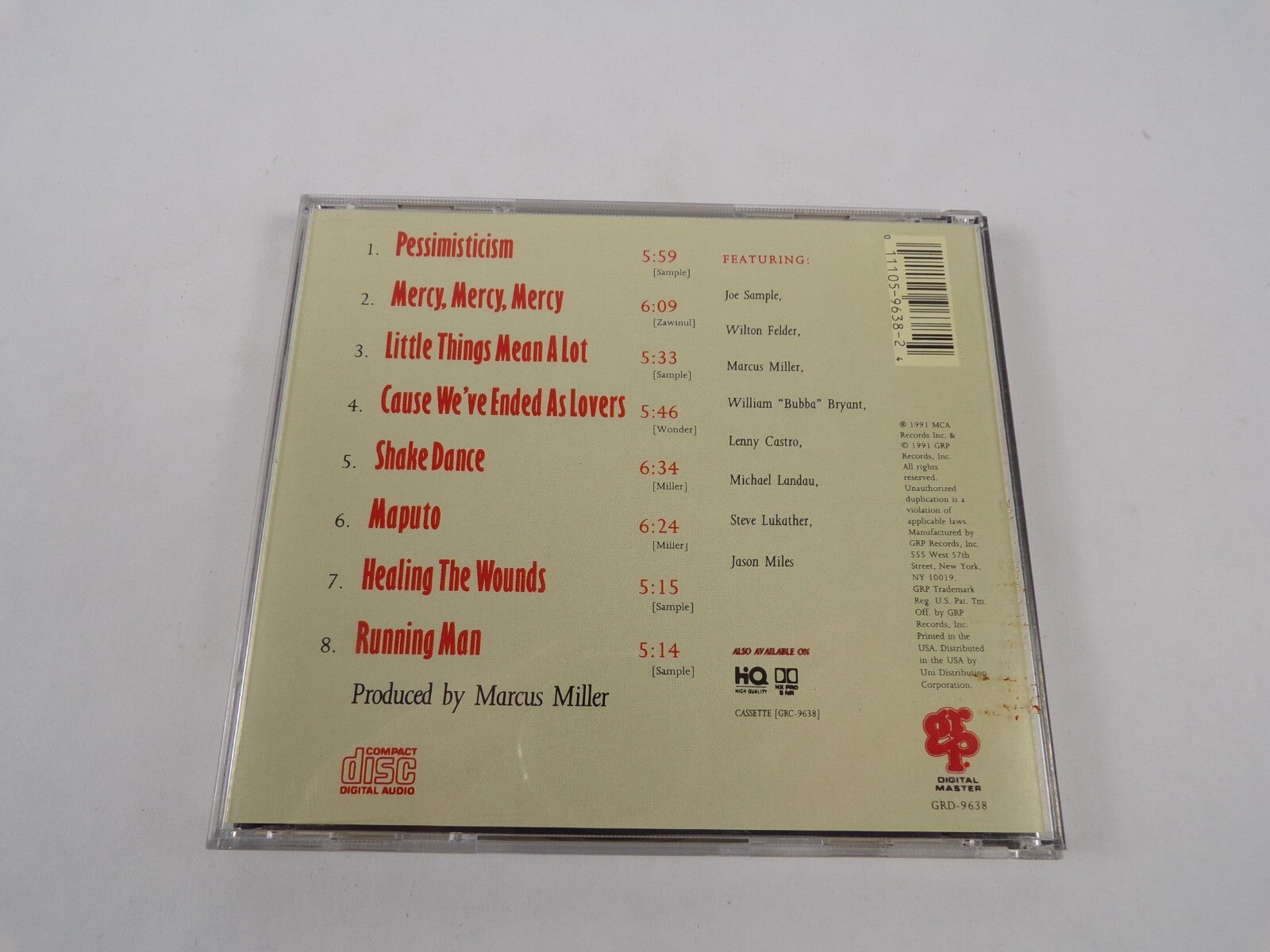 The Crusaders Healing The Wounds Digital Master Pessimisticism Mercy Mercy CD#27