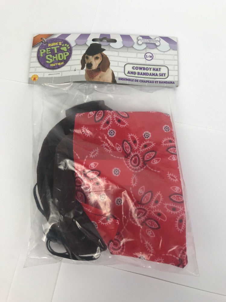 Rubies Boutique Costume Company Pet Cowboy Accessory Set, Small/Medium