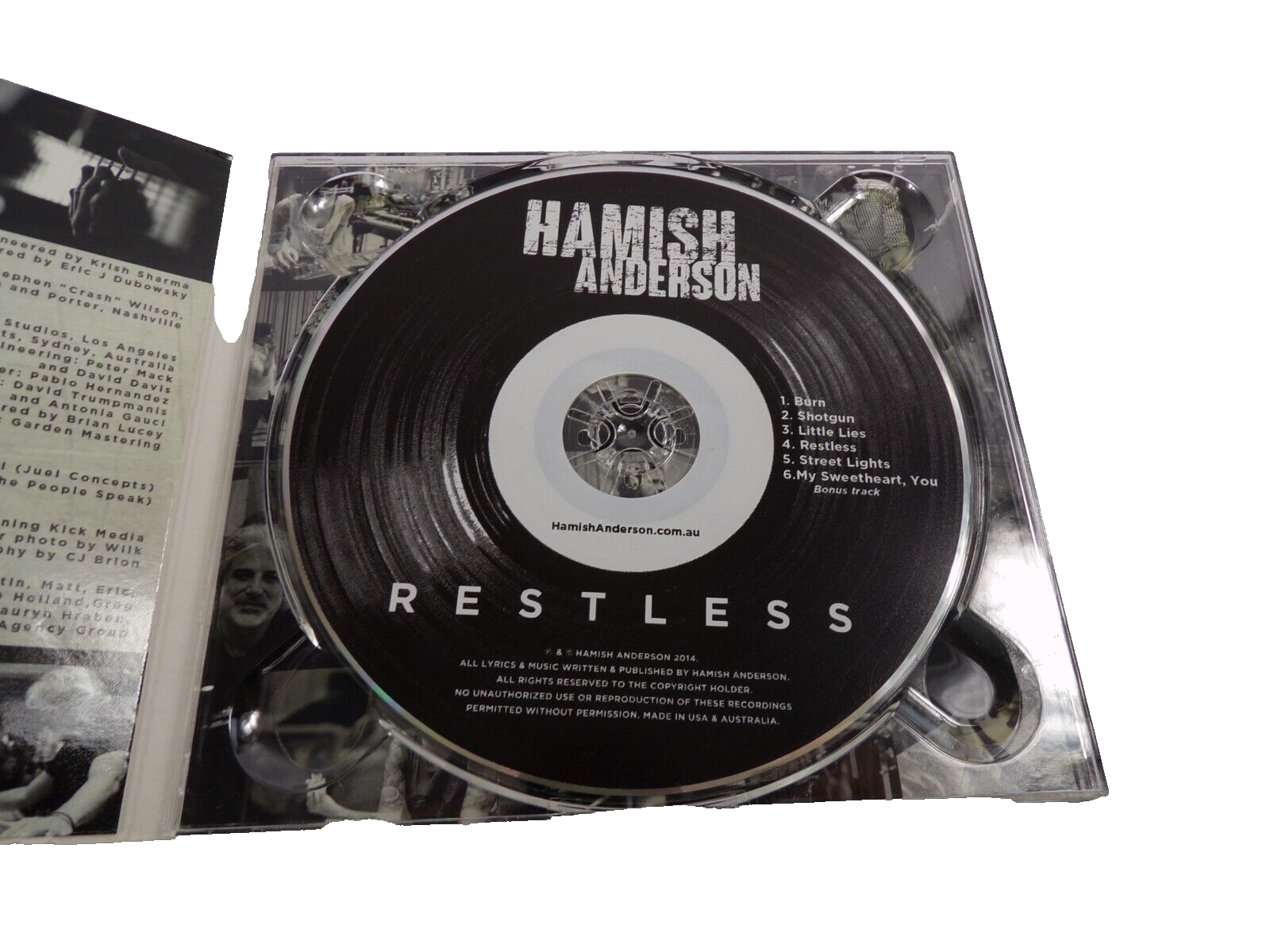 Hamish Anderson Restless Burn Shotgun Little Lies Restless Street Lights #A-B