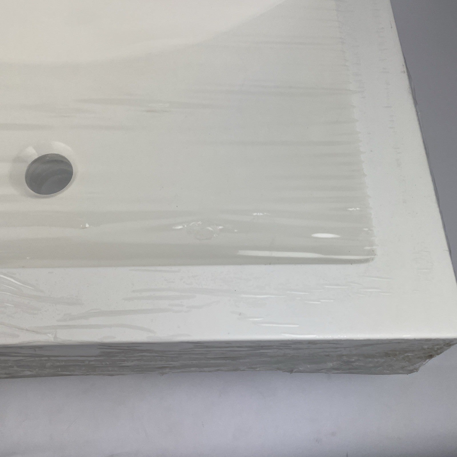NEPTUNE PRODUCTS 28" x 17" White Drop-In Bathroom Sink Ceramic Rectangle White