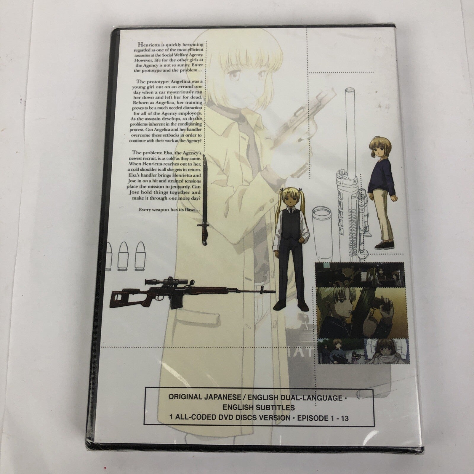 GUNSLINGER GIRL DVD Episodes 1-13 Rare, OOP Original Japanese/English Brand New