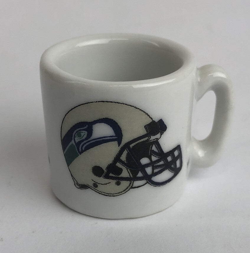 Vintage NFL Mini Coffee Cup Mug Seattle Seahawks1.25" Collectible Miniature