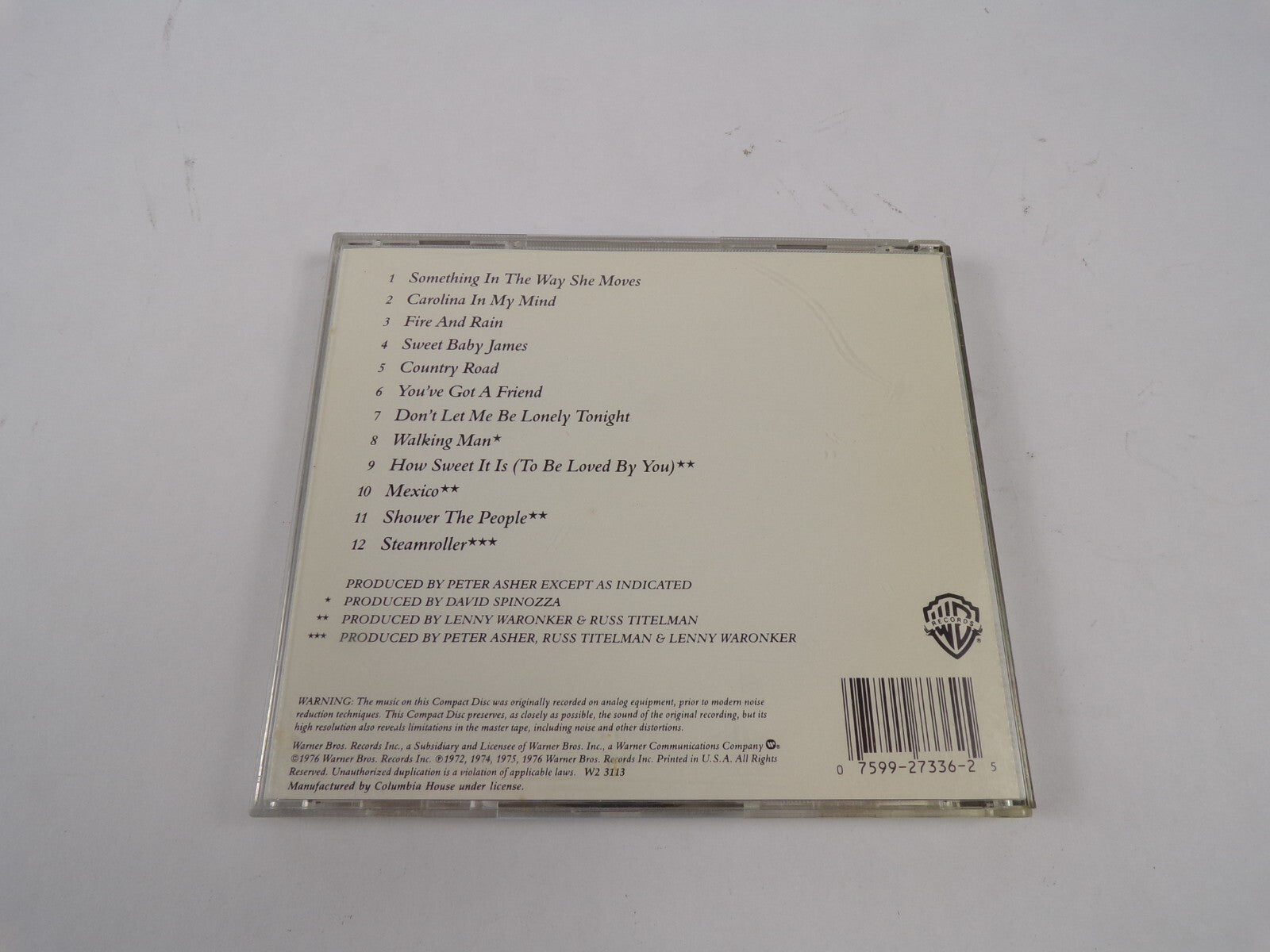 James Taylor CD collection Fire and Rain Mexico Steamroller Blues compilation