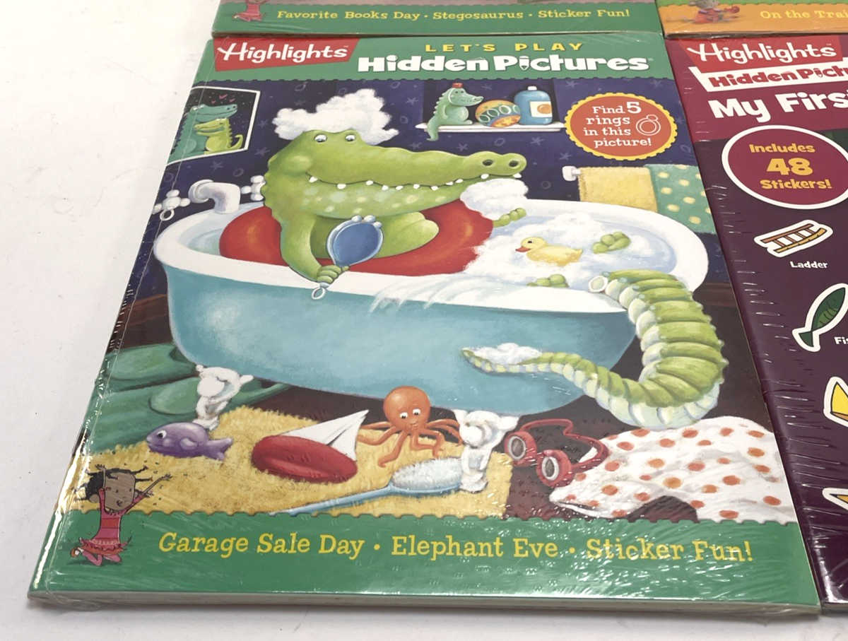 Highlights Let's Play Hidden Pictures Puzzles Books Lot of 4 - Brand New Sealed