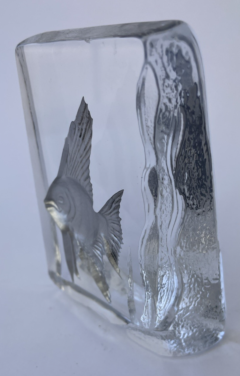 Nybro Sweden Crystal Fish Sculpture Peter Nilsson Tropical Atlantic Spade Fish