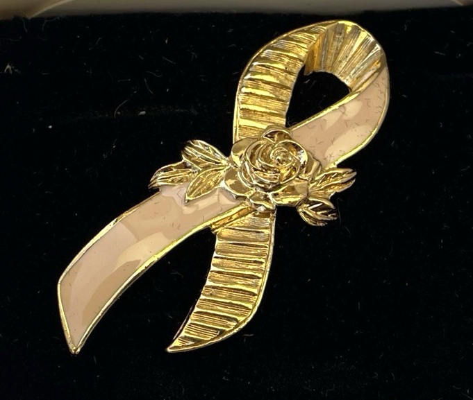 3 x Vintage Avon AVON 1993 Better Breast Care Ribbon Pin Large 2" NOS NIB