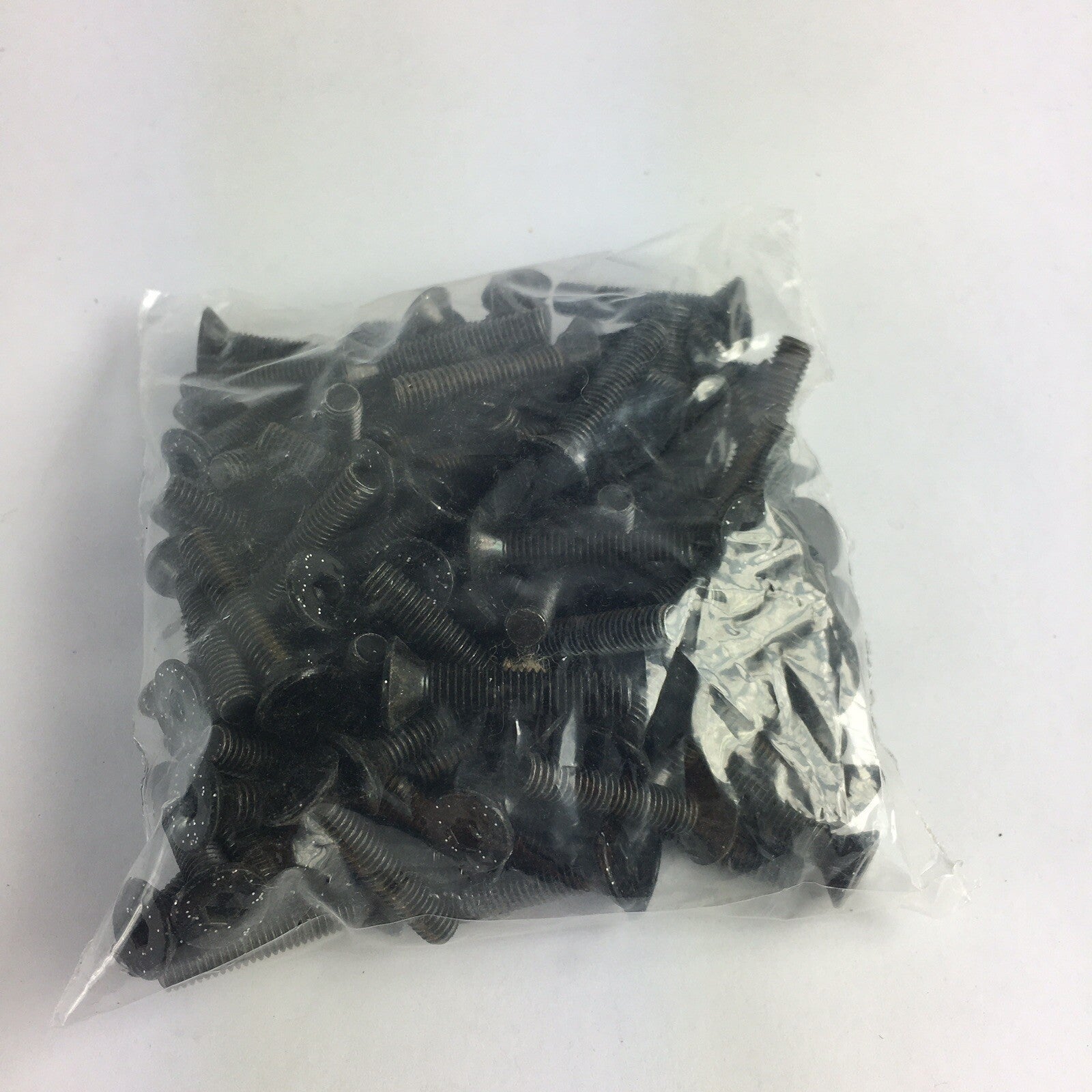 #10-32 7/8 Flat Head Socket Cap Screws Alloy Steel Black Oxide Allen Glitter top