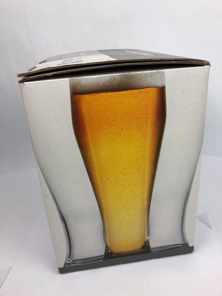 JC Penney Home Collection six-piece clear pilsner beer glass set brand new
