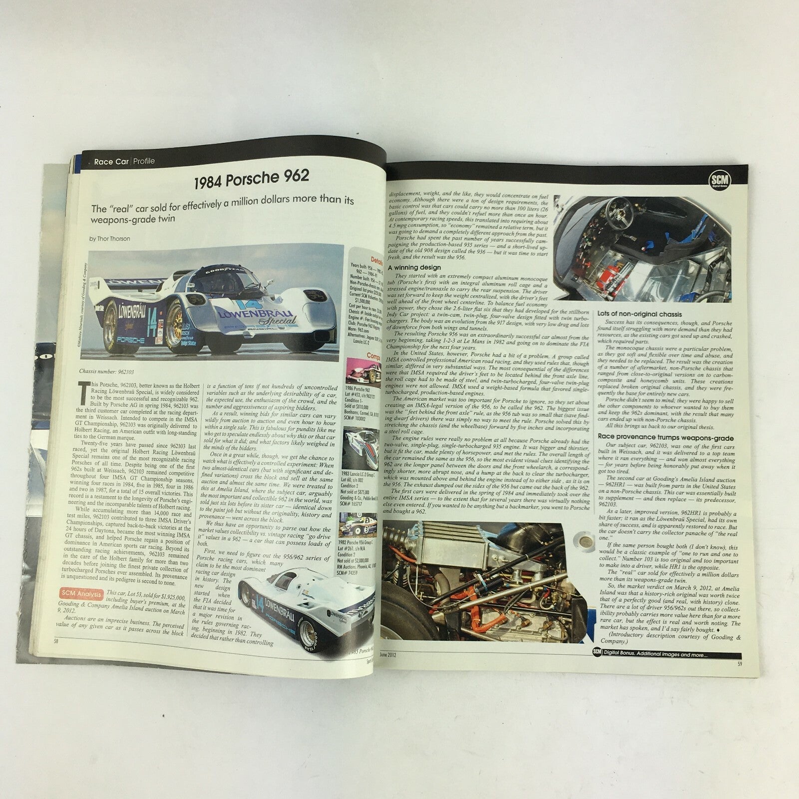 June 2012 Sports Car Market Magazine Porsche Power Andrea Zagato's 8V Brings