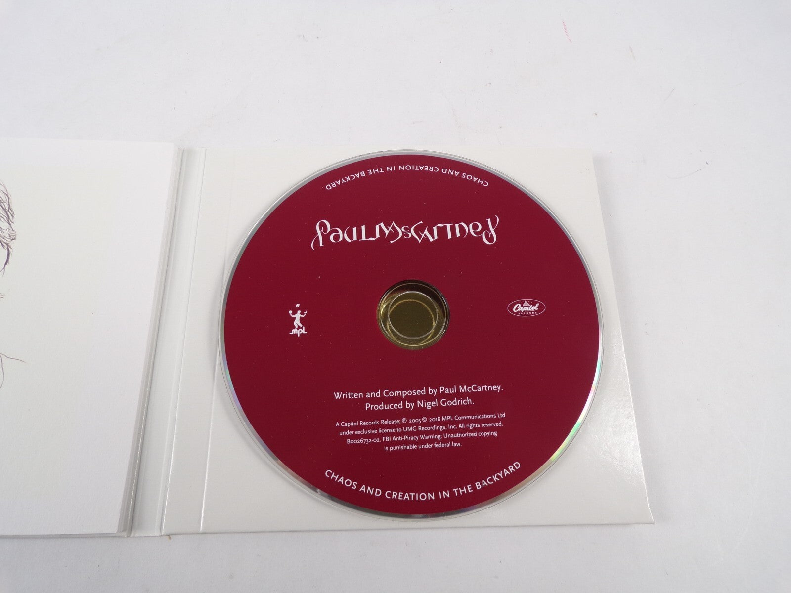 Paul Mc Cartney Chaos And Creation In The Backkyard Fine Line English Tea CD#13