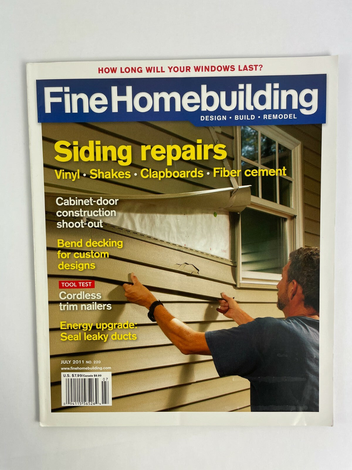 July 2011 Fine Homebuilding Magazine Siding Repairs Clapboards Fiber Cement  #B