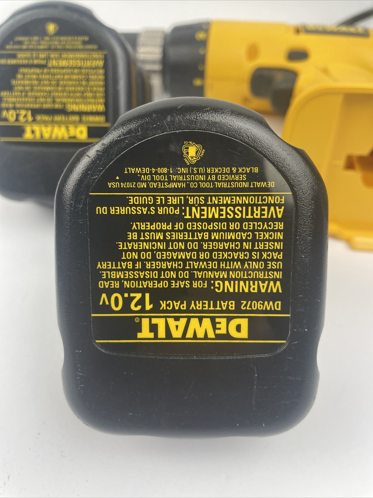 Dewalt DW953 Adjustable Clutch 3/8'' Drill Kit With 2 Batteries & Charger  Case