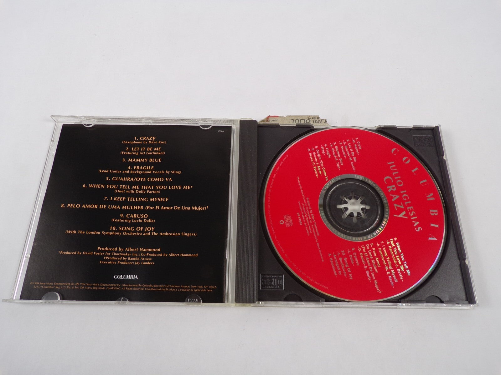 Julio Iglesia Crazy Let It Be Me Mammy Blue Fragile Guajira Oye Como Va I CD#59