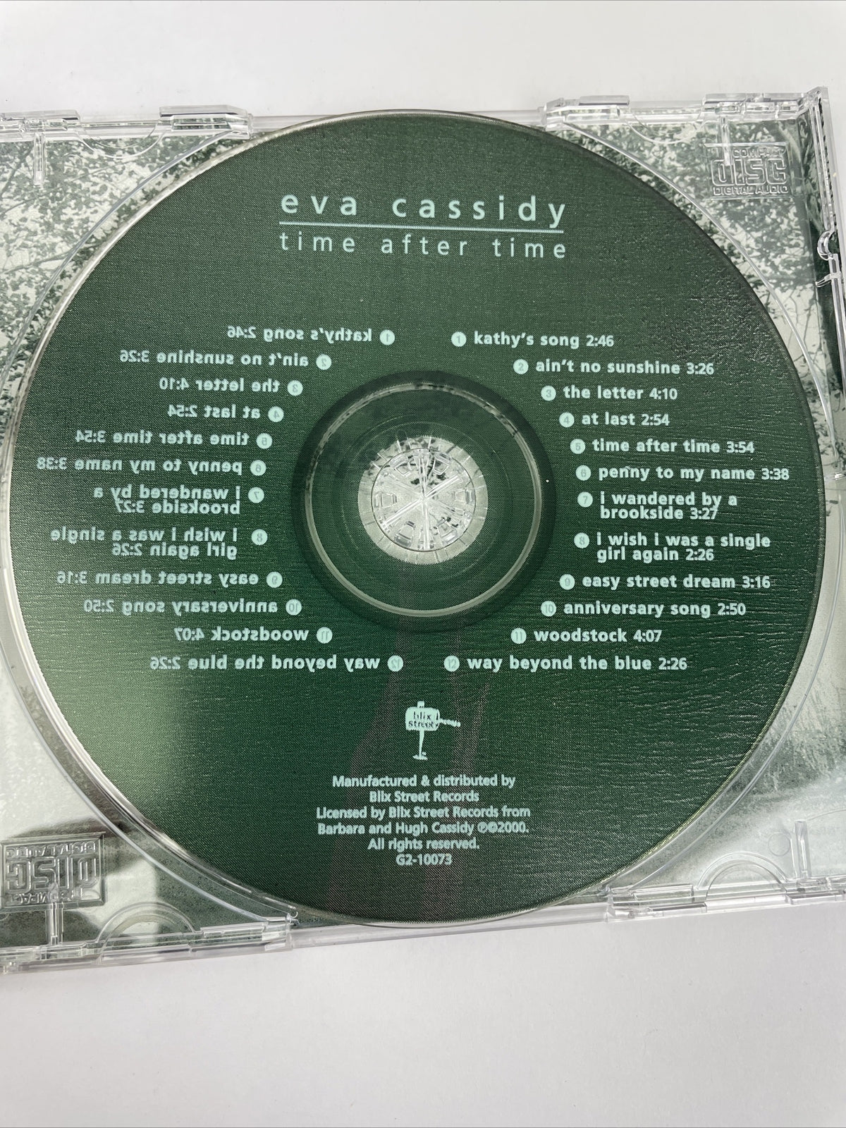 Time After Time - Digital Audio CD By EVA CASSIDY + Song Bird ( BURNT).      BC