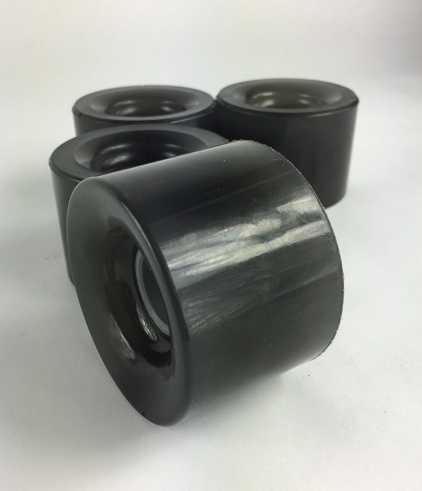 25 Sets 70mm x 50mm 78A Longboard Cruiser Wheels Smoke Black Clear USA Made