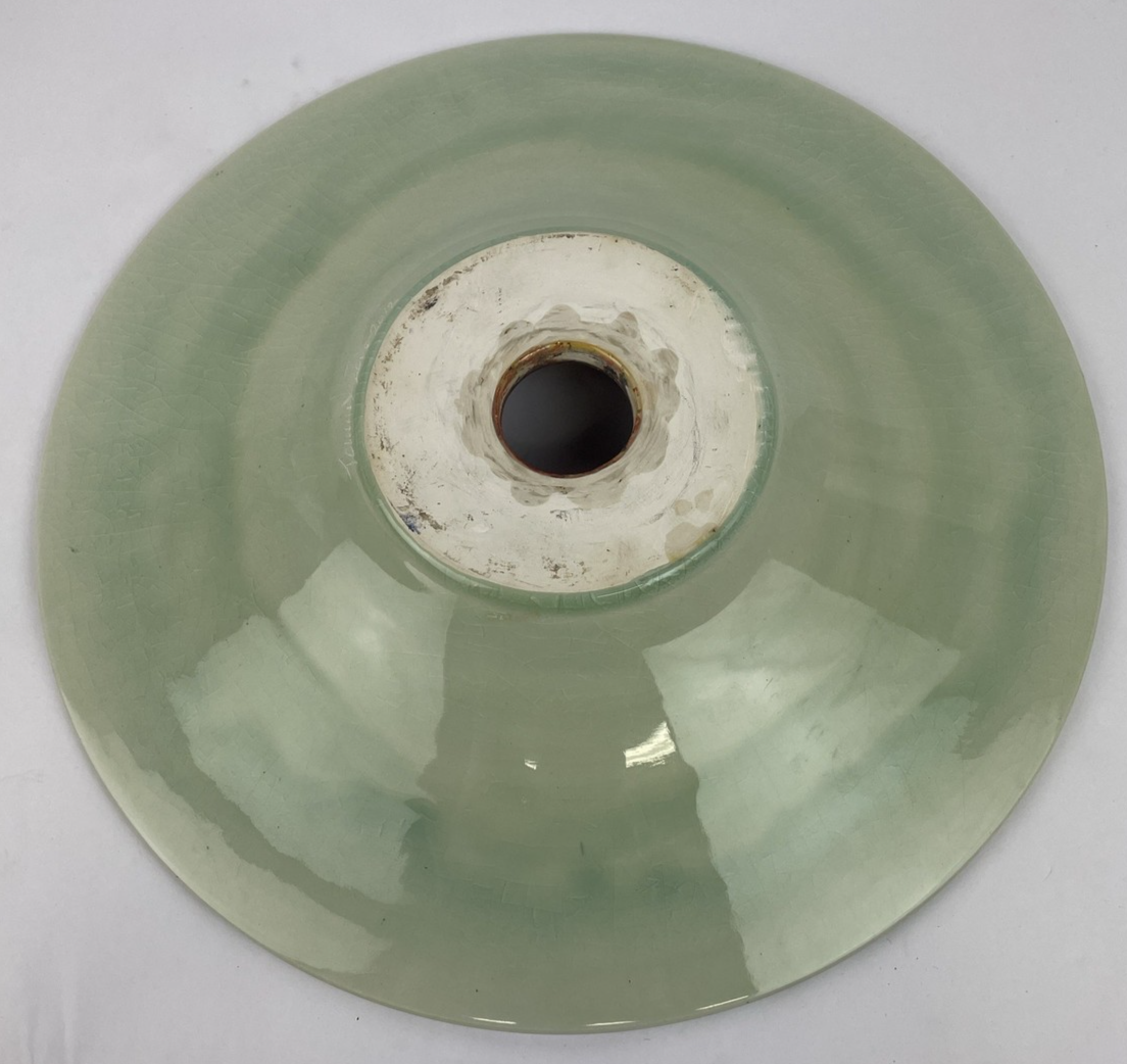 Round Designer Glass Vessel Sink Metallic Red Gold Modern Decor Design OD 14.25"