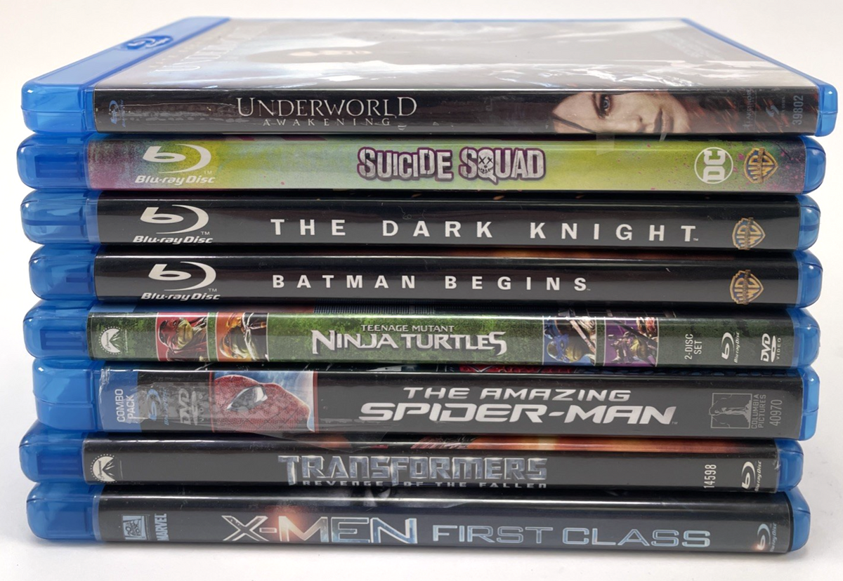8 DC Animated Blu-ray Lot Batman, Suicide Squad, Spiderman, Ninja Turtles, X-Men