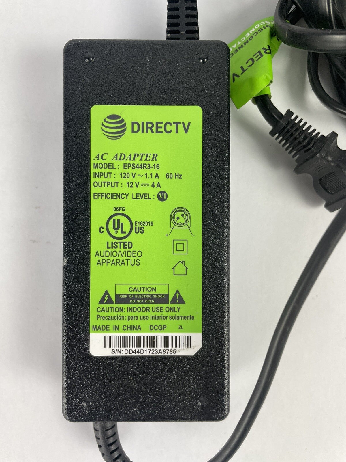 Genuine 48W DIRECTV EPS44R2-16 AC DC Wall Adapter Power Supply 4 Pin 12V 4A -A72