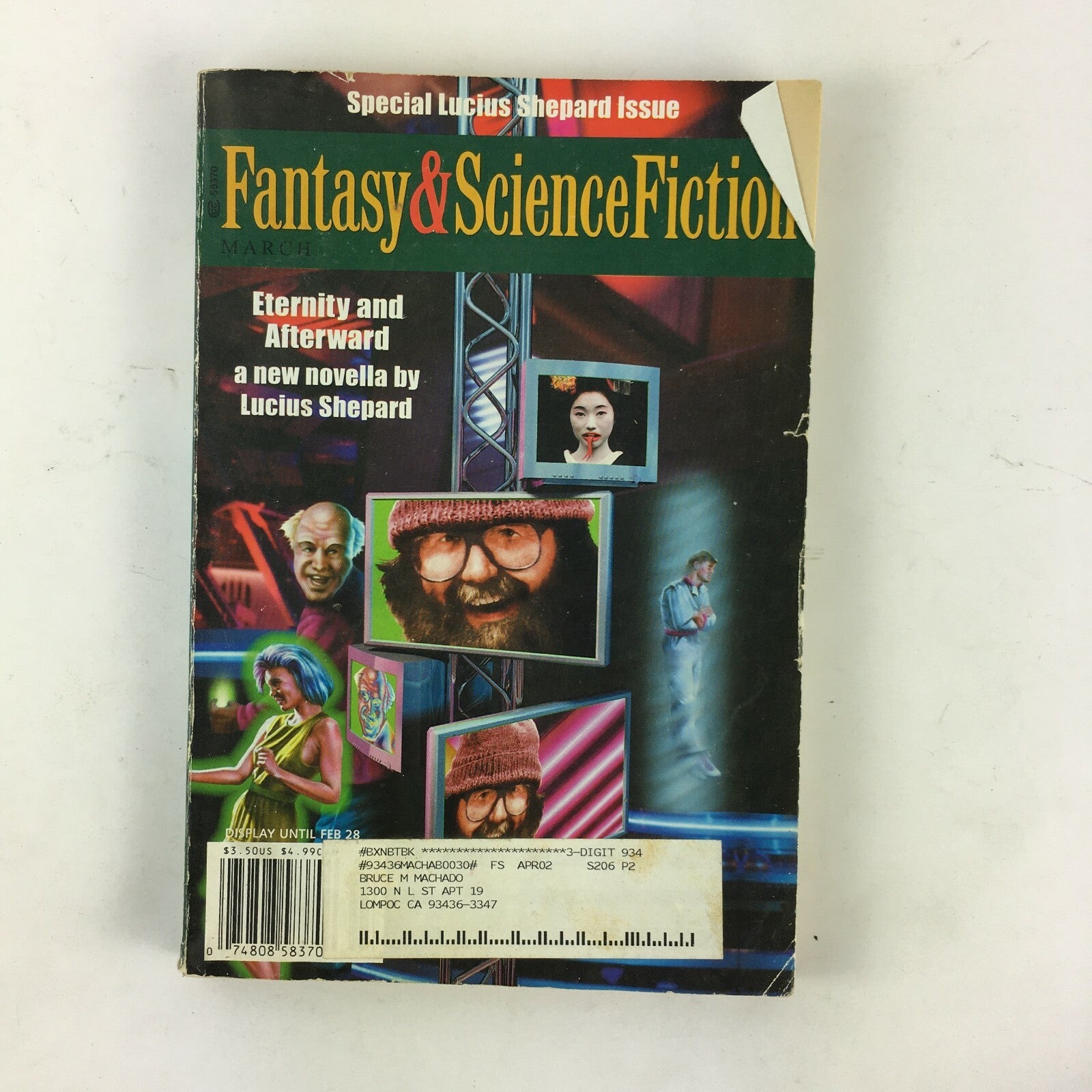 March Fantasy & Science Fiction Magazine Eternity and Afterward a new novella