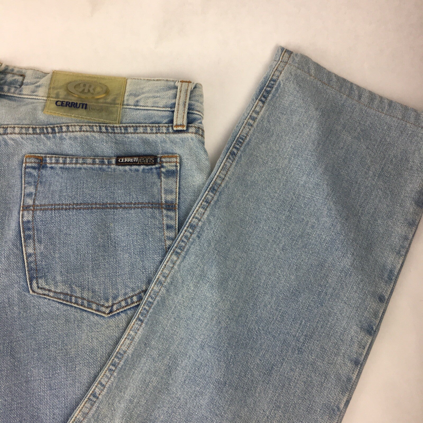 CERRUTI  Blue Cotton Denim Mens Jeans Straight W32 L32 Very Good  
