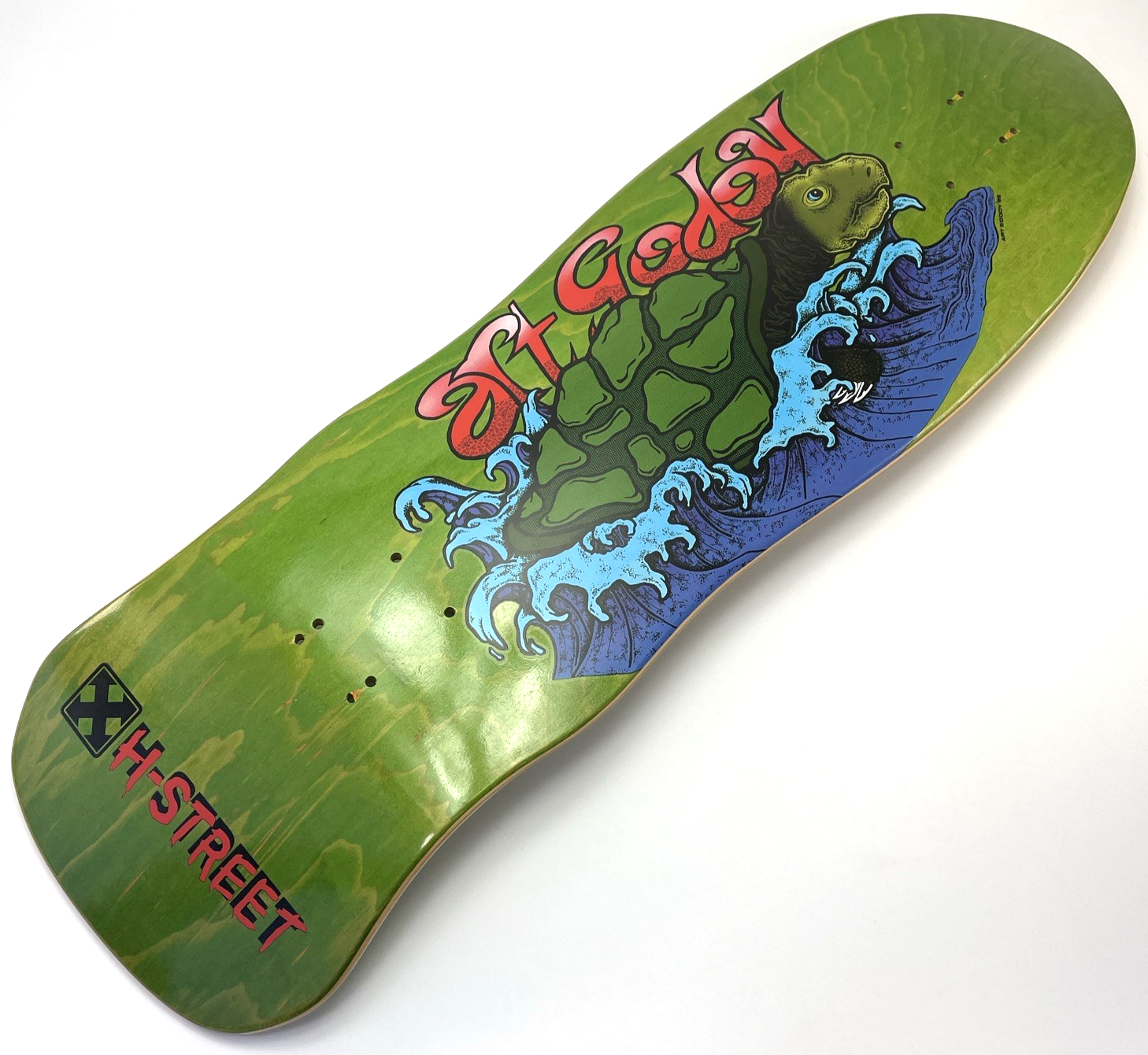 H-STREET SKATEBOARDS ART GODOY 1988 Sea Turtle SKATEBOARD DECK USA MADE A Series