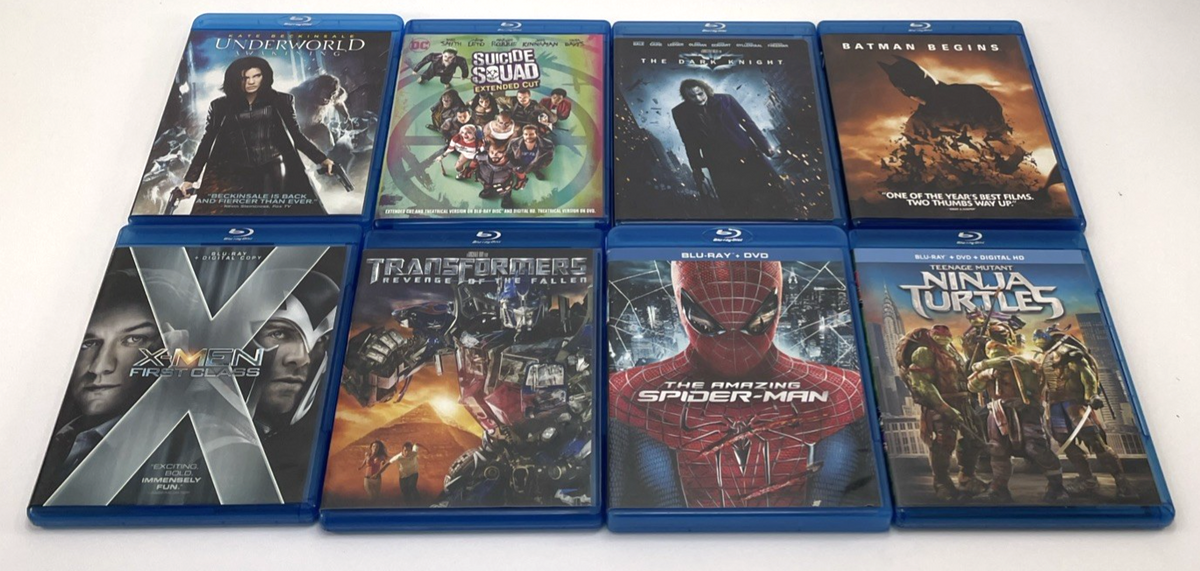 8 DC Animated Blu-ray Lot Batman, Suicide Squad, Spiderman, Ninja Turtles, X-Men