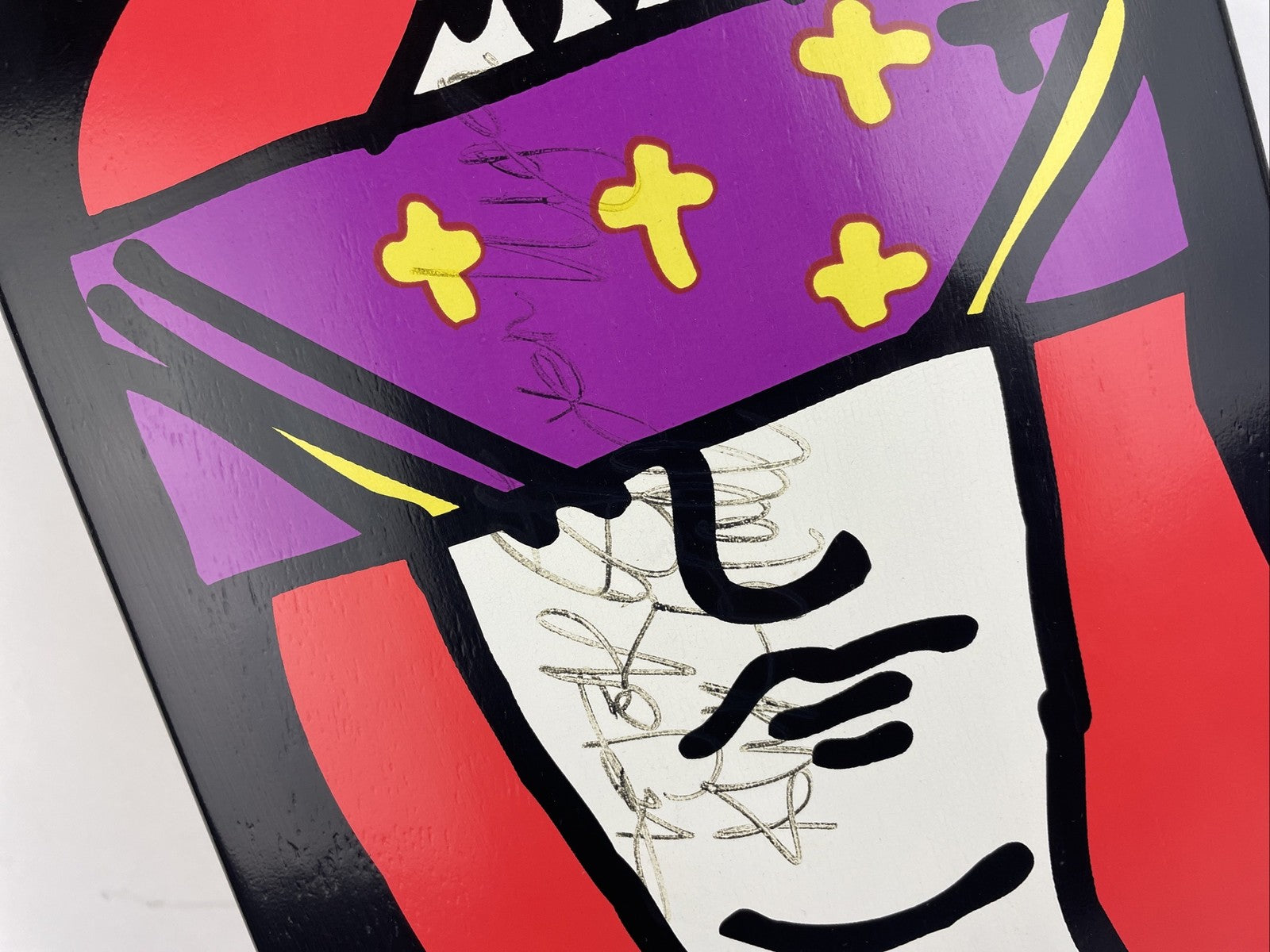 Signed KROOKED Skateboards Guest Deck Alex Gall TrainWreck Mark Gonzales Artwork