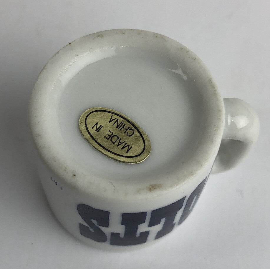Vintage NFL Mini Coffee Cup Mug Indianapolis Colts 1.25" Collectible Miniature