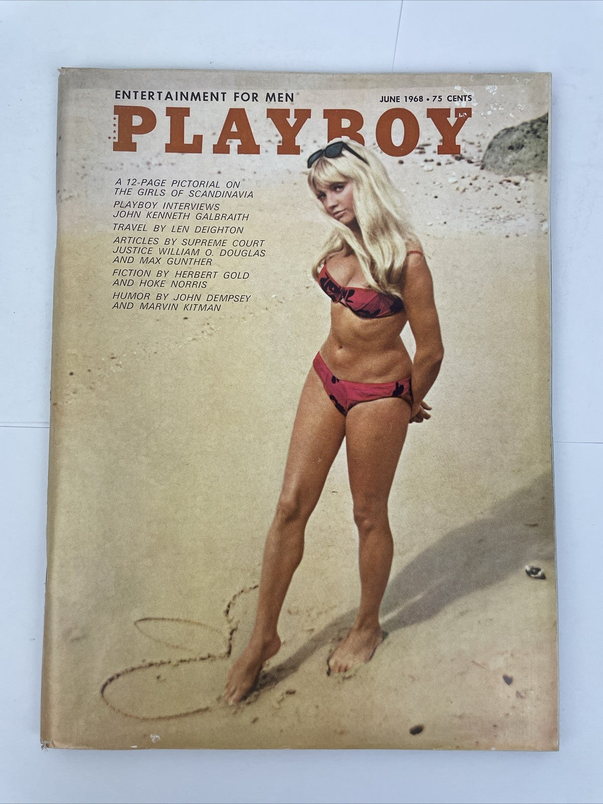 June 1968 Playboy Magazine Girls of Scandinavia Centerfold included VGC