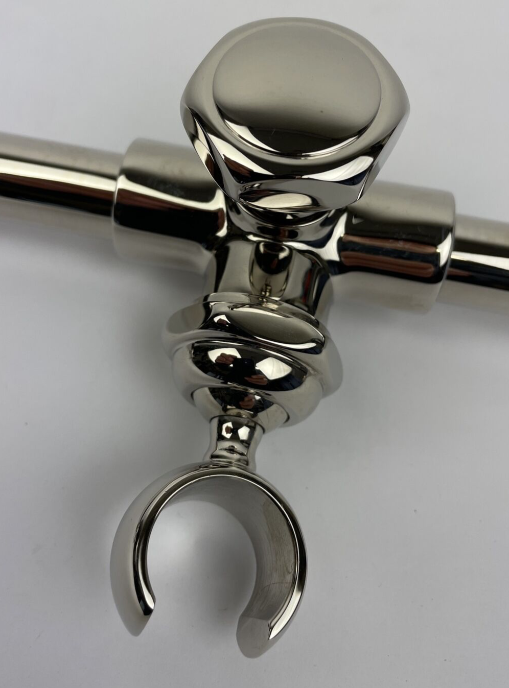 HORUS 01545-NB 24 inch shower slide grab bar with hook brilliant nickel