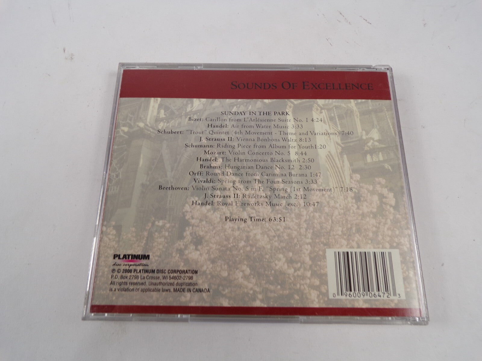 Sounds of Excellence Sunday In The Park Bizet Carillon From L'Ariesienne CD#39