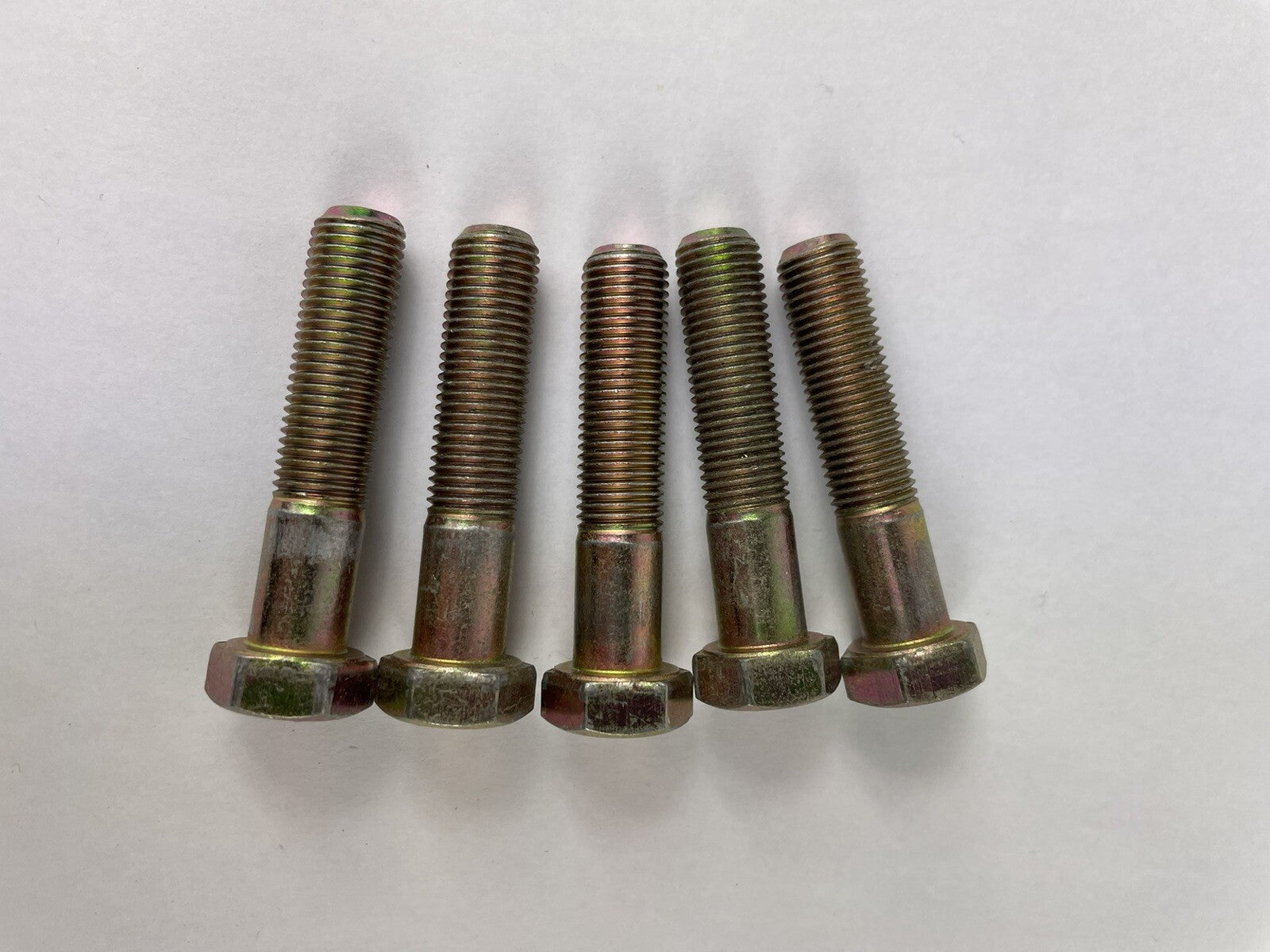 Hex Head 3/8-24 x 1-3/4" Grade 8 Bolts Yellow Zinc Cap Screws Fine Thread -5 pcs