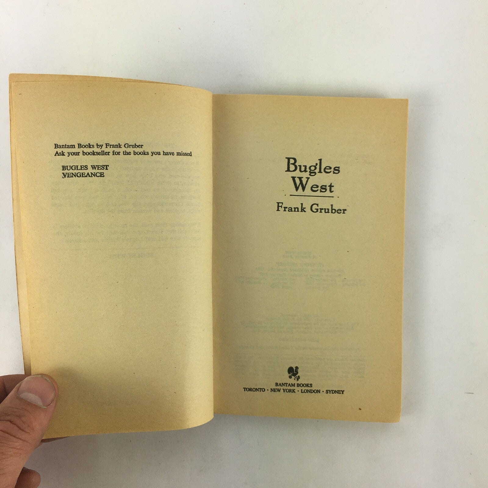 Frank Gruber Bugles West Logan rode the vengeance trail