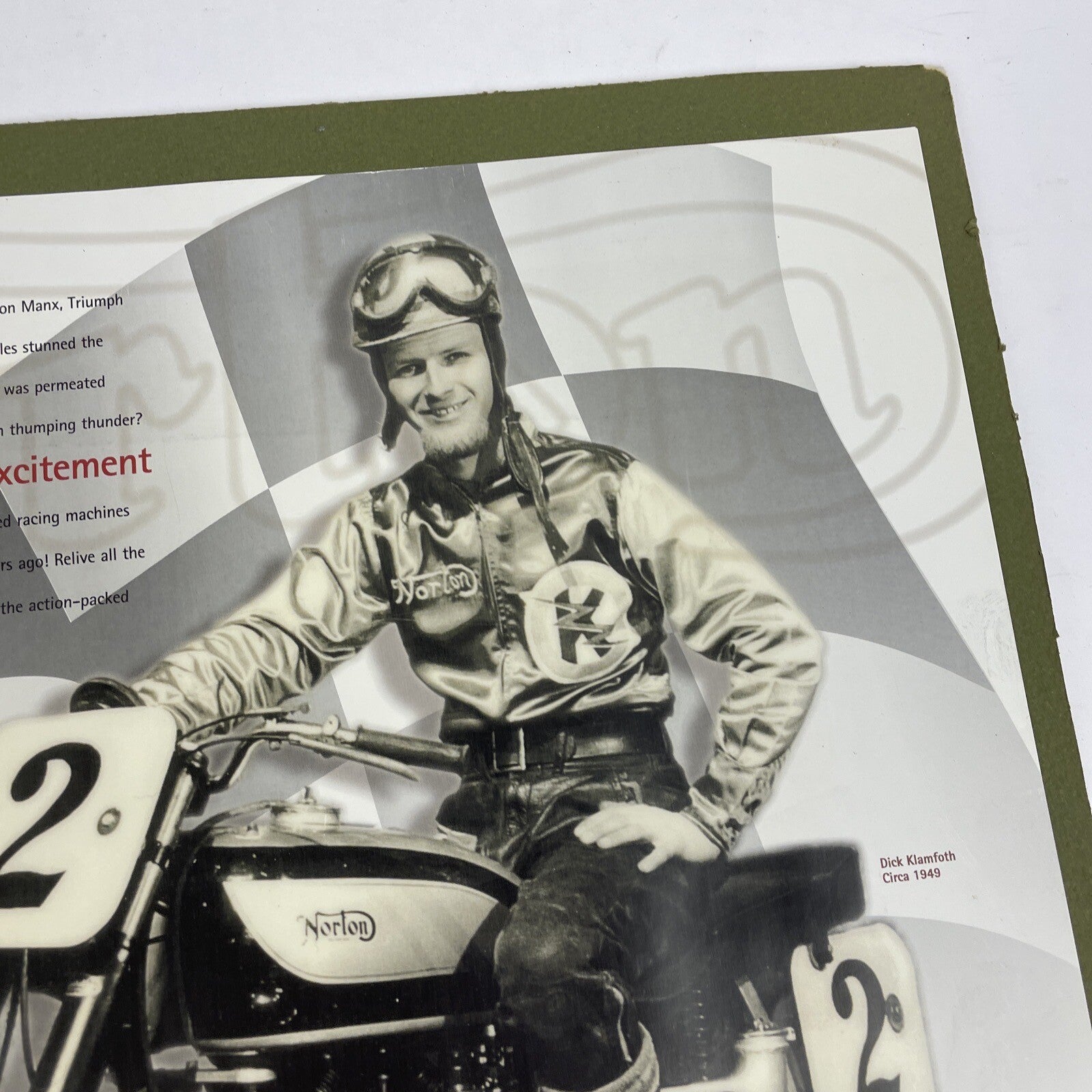 Norton Motorcycle Racing Poster Rolling Thunder U.S. Vintage Grand Prix Poster