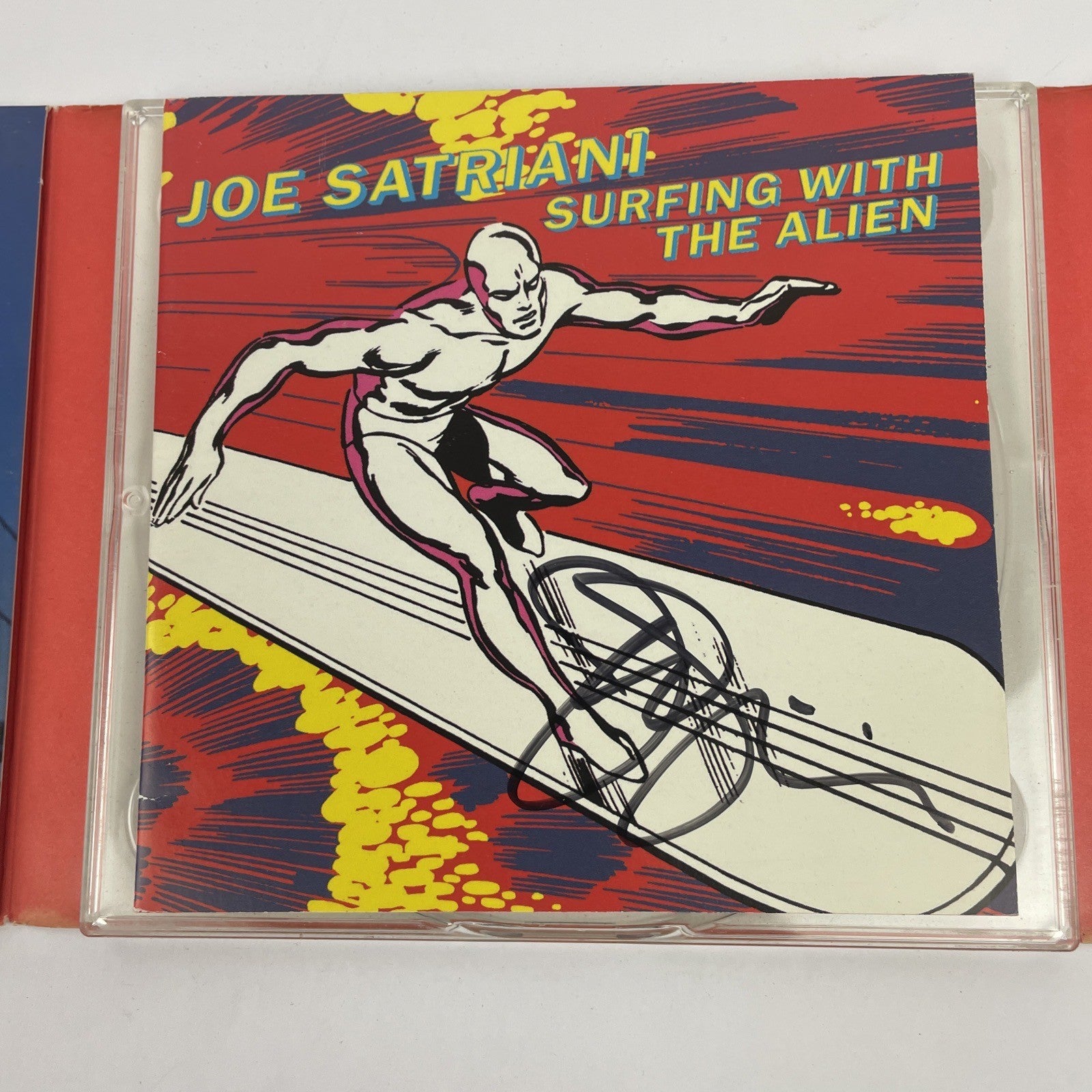 JOE SATRIANI - SURFING WITH THE ALIEN CD w  SIGNED Book Insert no DVD         #1