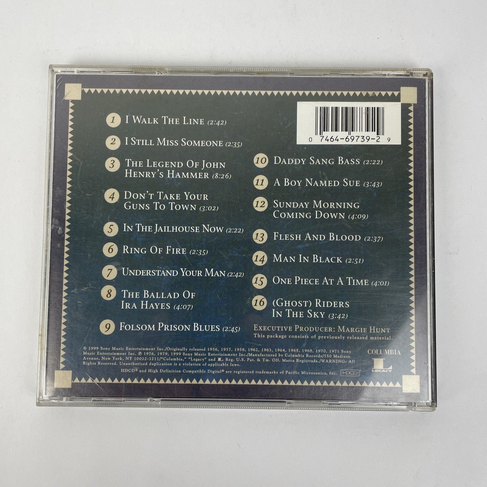 Johnny Cash : 16 Biggest Hits Digital AudioCD ( 1999 ) 70th Birthday Sticker  #1