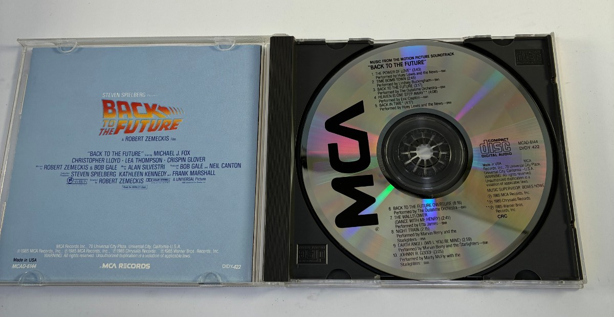 Various Artists Back to the Future Soundtrack MCA Records CD 1985