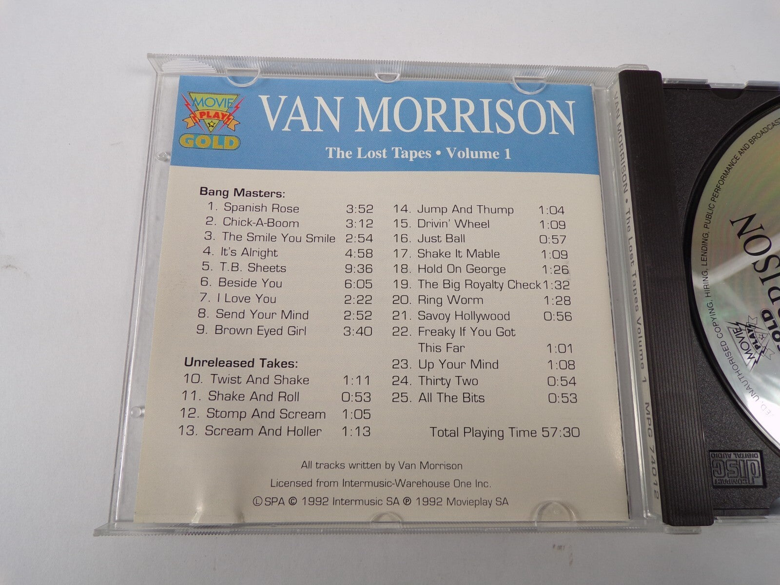 Van Morrison The Lost Taps Volume 1 Spanish Rose It's Alright I Love You CD#56