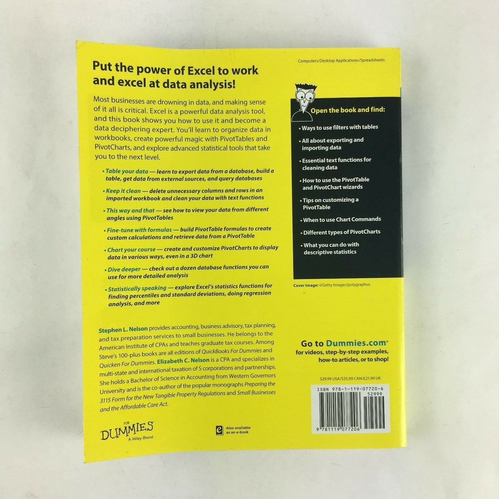 Microdoft Excel Data Analysis For Dummies A Wiley Band Nelson, Stephen L