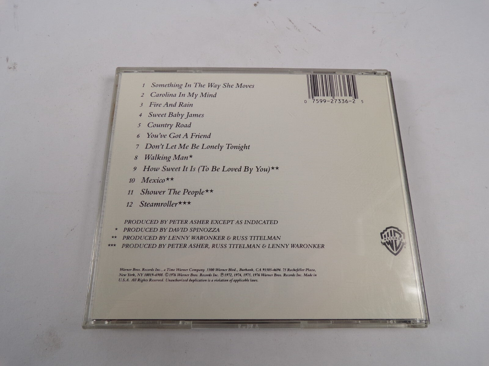 James Taylor Something in the Way She Moves Carolina In My Mind SteamrollerCD#51