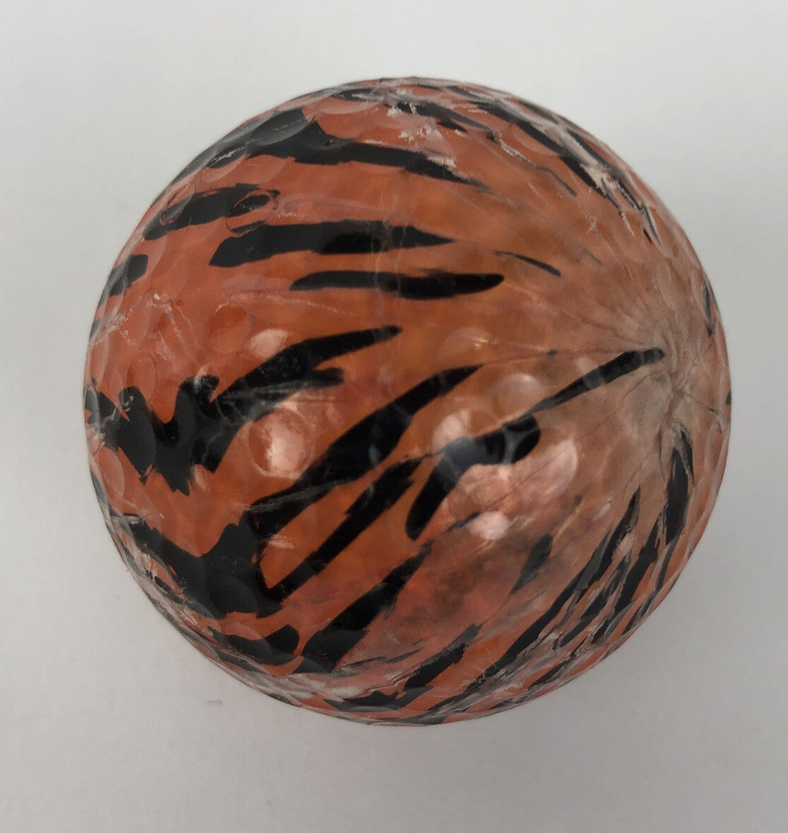 1 x Orange Zebra Stripe Tiger Stripe Logo Golf Ball Man Cave She Shed 