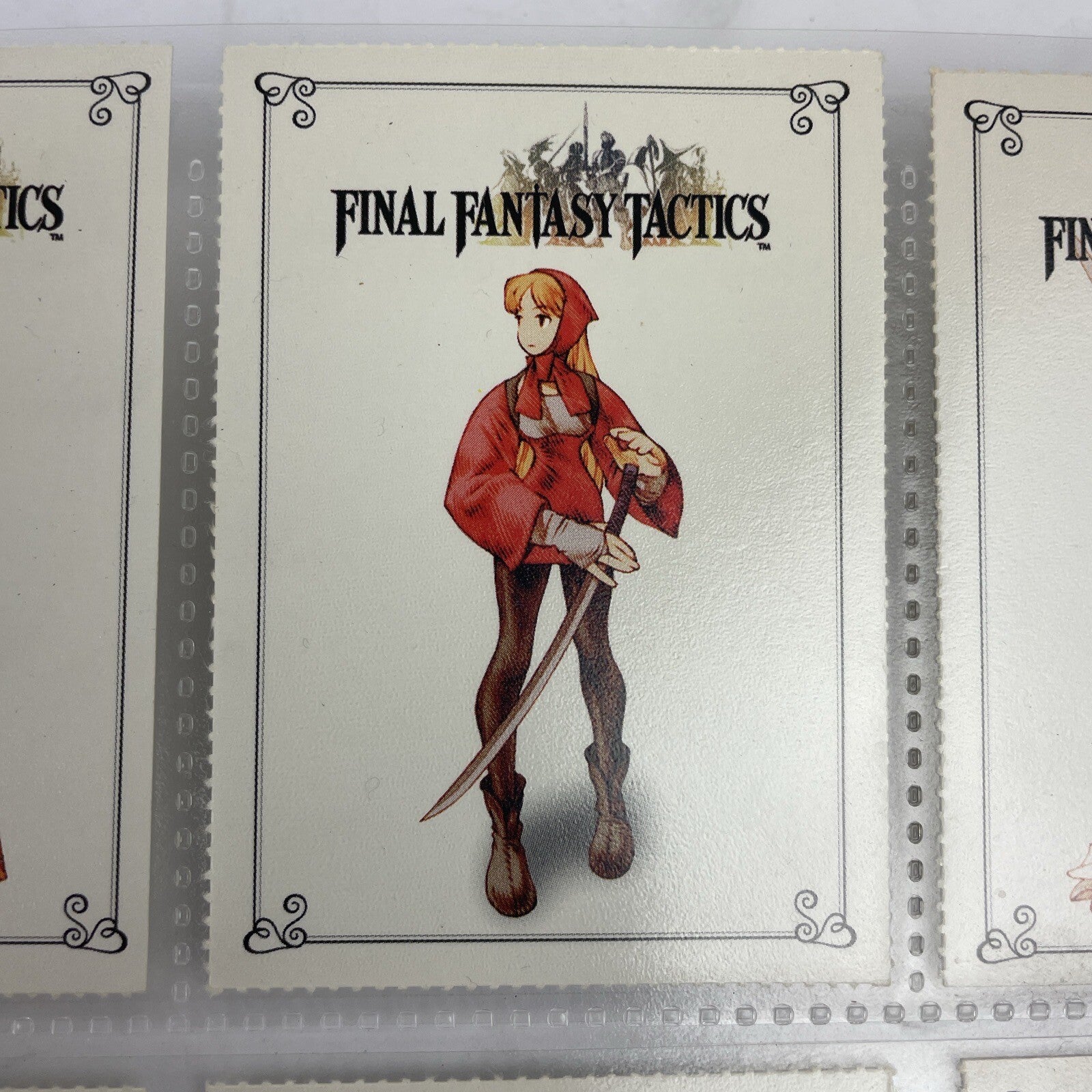 6 x Final Fantasy Tactics Playstation 1 EB Games Squaresoft Promo Trading Cards