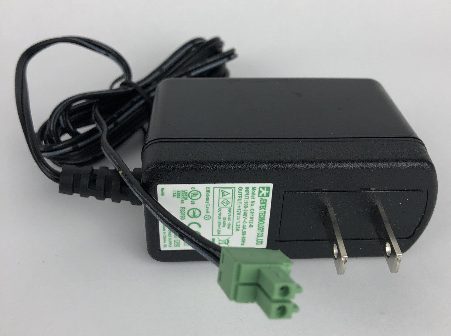 JENTEC TECHNOLOGY AC Adaptor Power Supply CH1812-B 12VDC 1.25A  A27