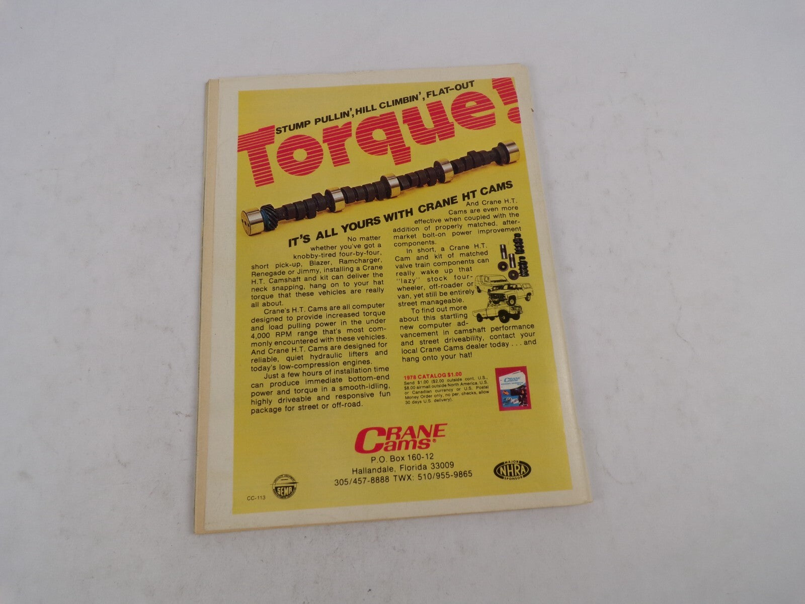 September 1978 Hot Rod Magazine Muscle Car Power For '78 Cars Color Coverage