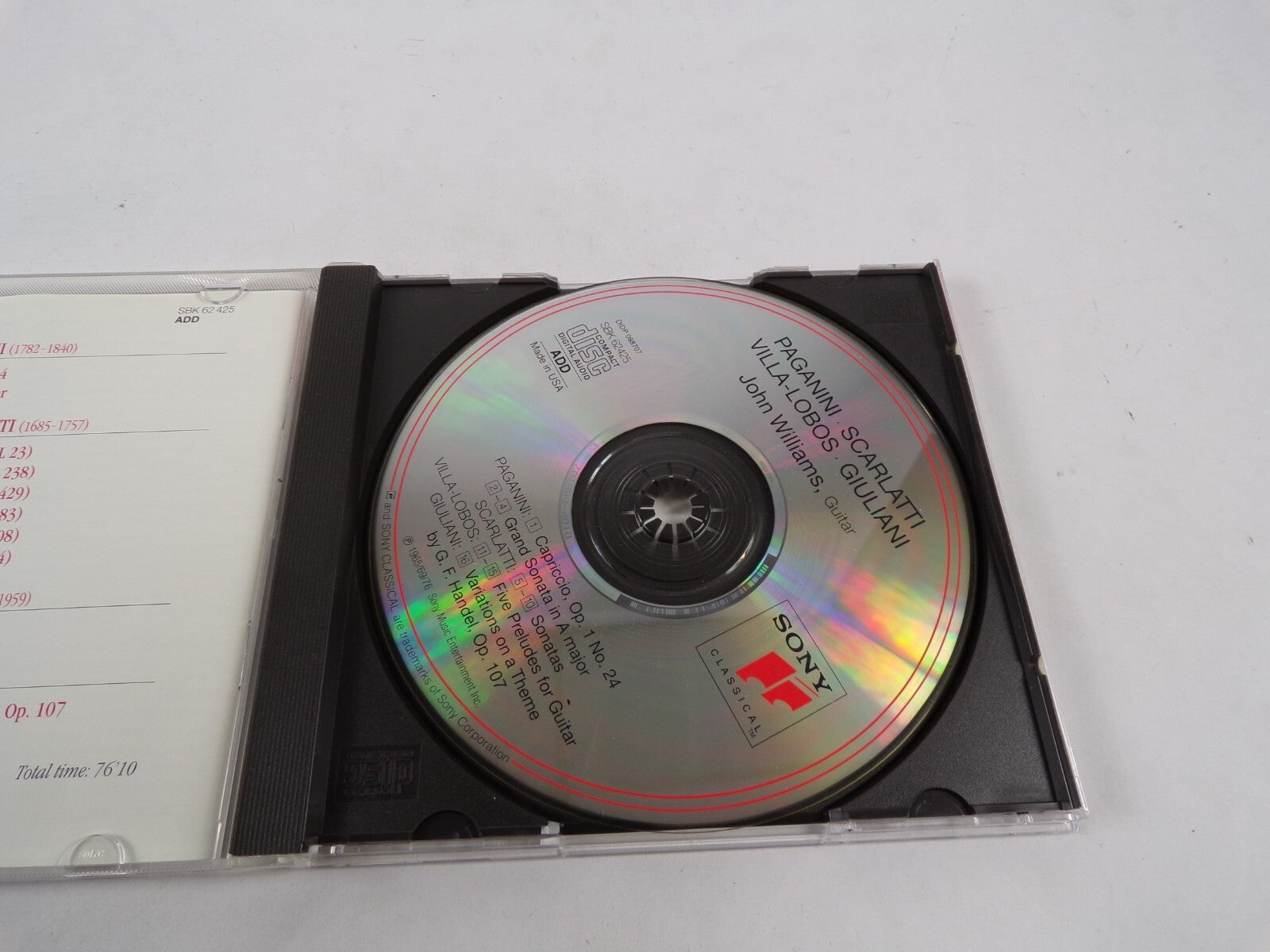 Jobn Williams Guitar Recital Paganini Scarlatti Giuliani and Villa- Lobos CD#44