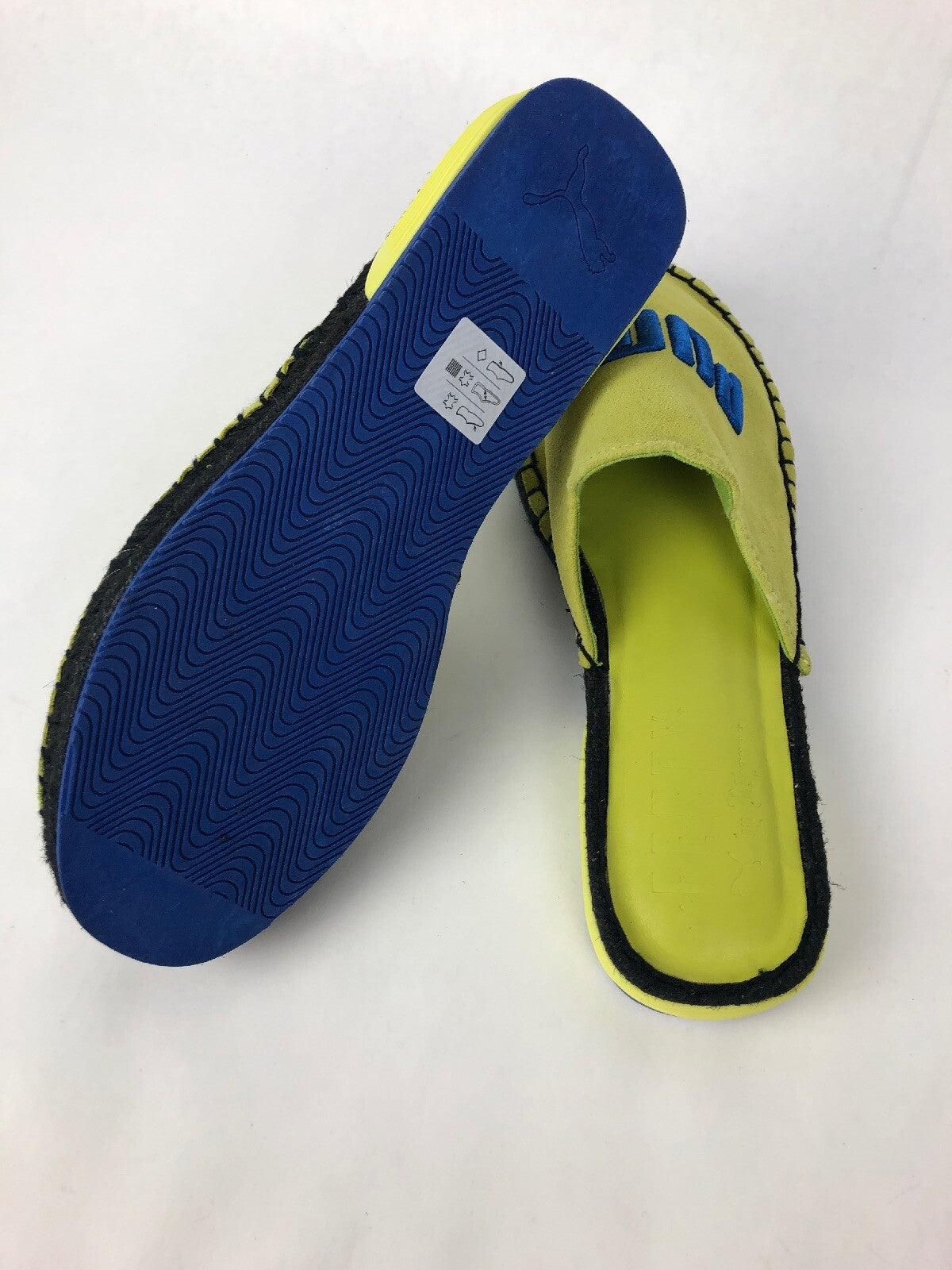 Fenty Puma by Rihanna Espandrille Sulphur Spring Blue Black Slip On Slides 6.5