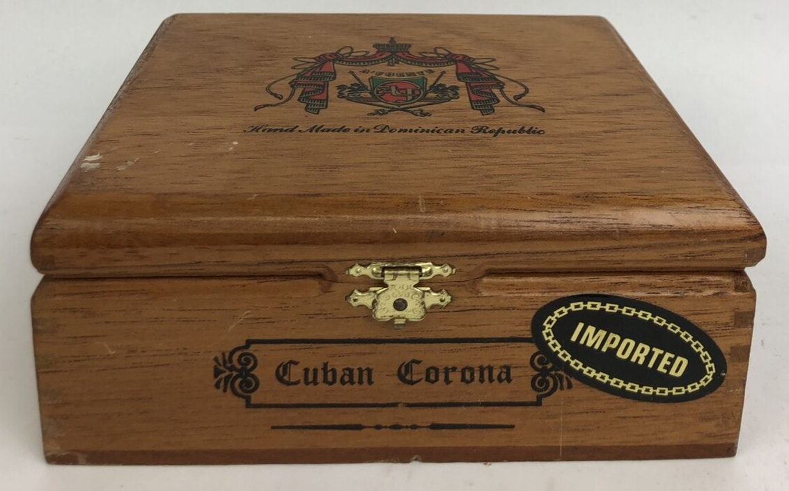 Arturo Fuente Short Story Wood Cigar Box Jewelry Trinket Trapezoid Dominican Rep