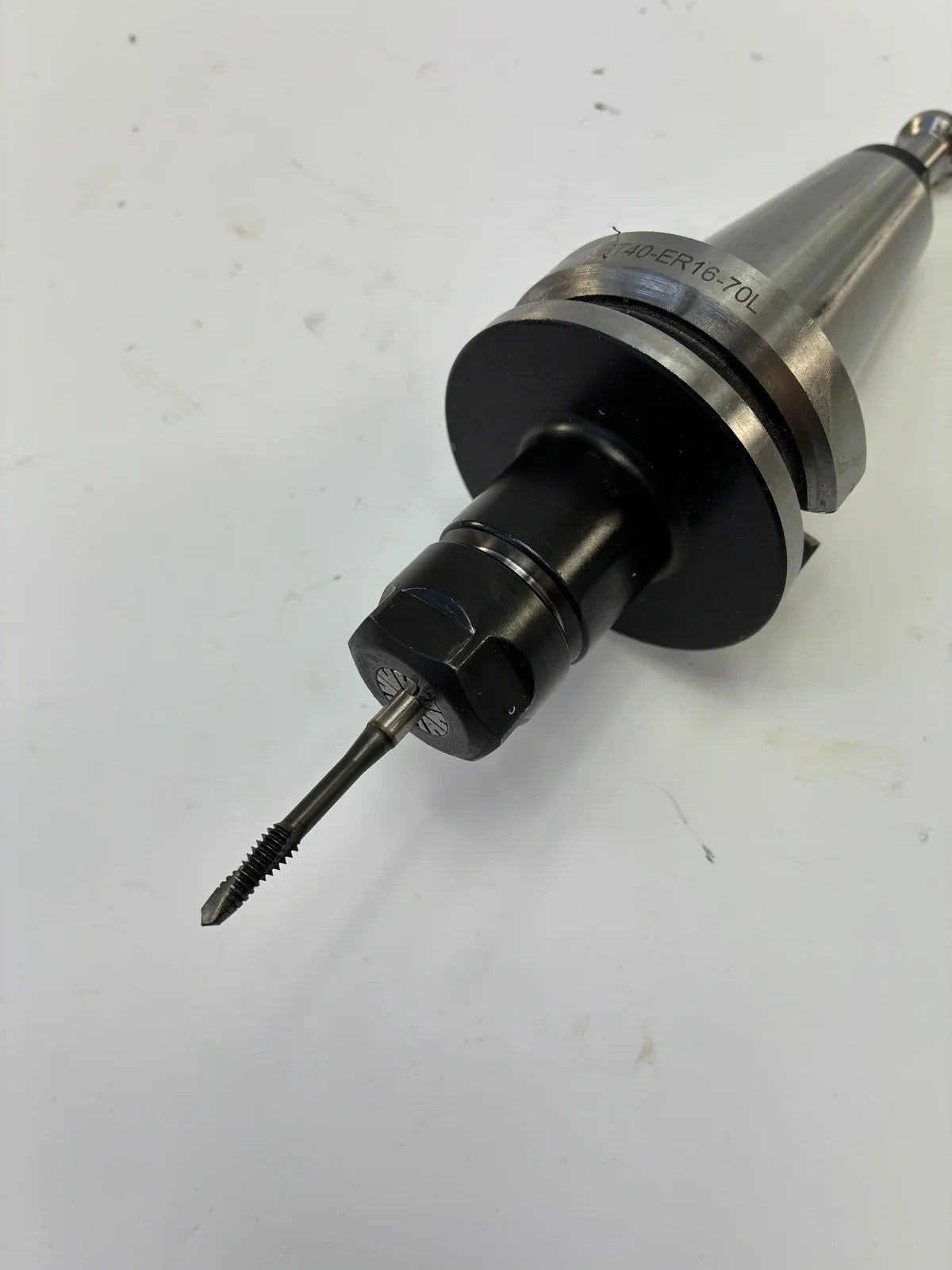 BT40 ER16-70L CNC Collet Chuck Tool Holder with Pull Stud and Tap