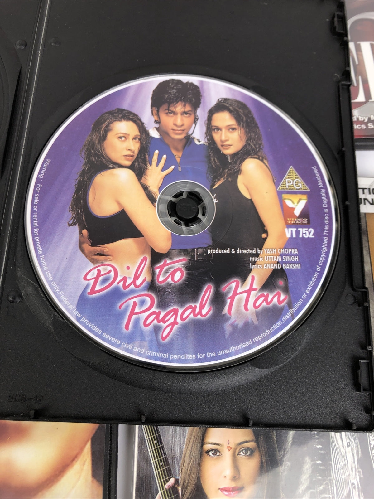 5 x Bollywood DVD LOT - KHUDA KASAM, KAL HO NAA HO, DAVID Dil to Pagal Hai *VGC*