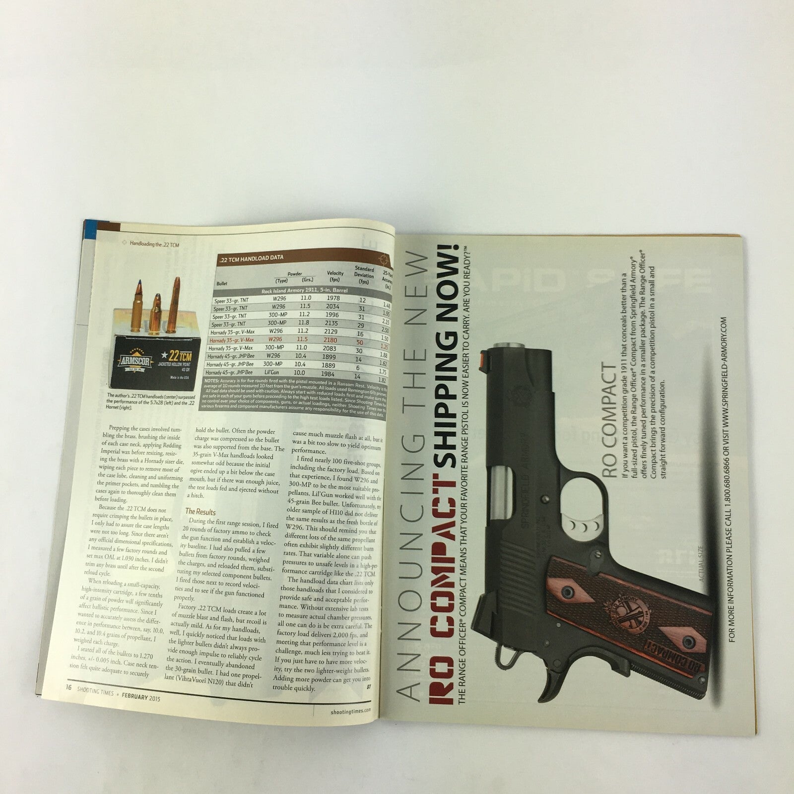 February 2015 Shooting Times Magazine Nighthawks Night Owl Owns the Night .380